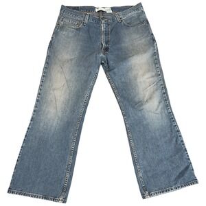 Levis 567 Jeans Mens 36x30 Blue Low Loose Boot Cut Denim Distressed Y2K Vintage
